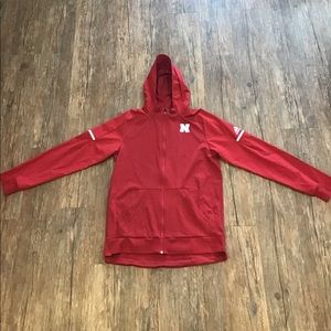 Unisex Adidas LG Zip-Up Nebraska Climalite Jacket